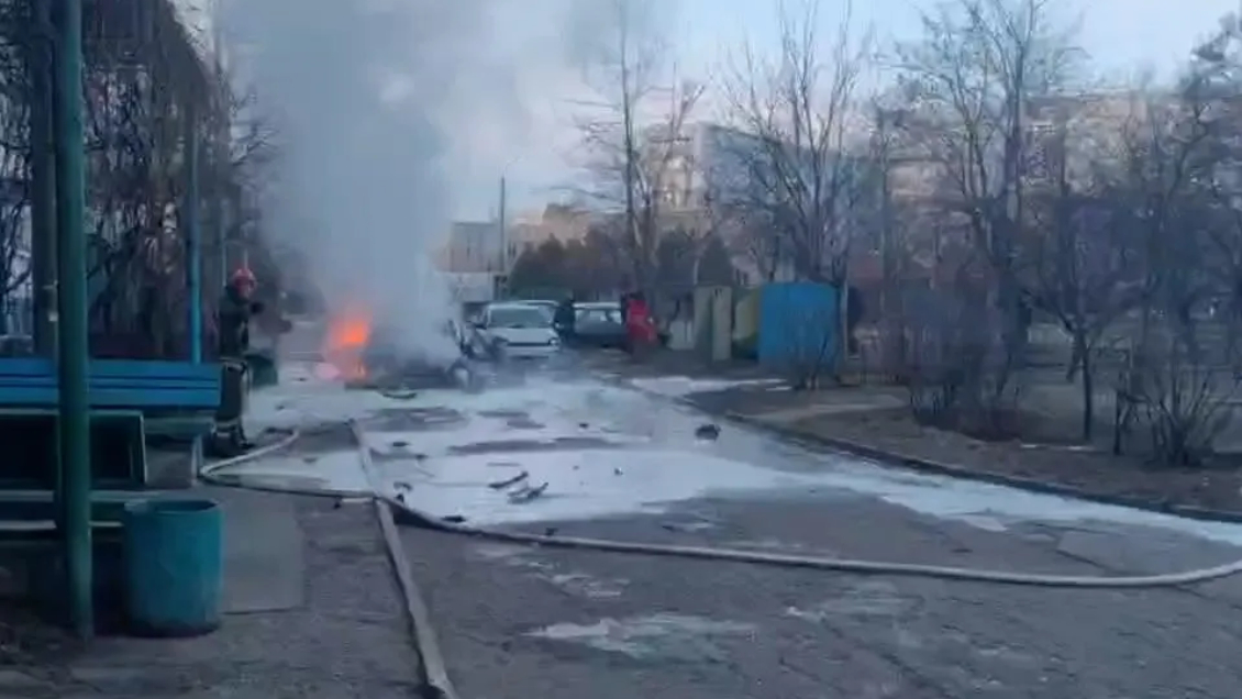 Policía murió por explosión de bomba en un auto en la ciudad ucraniana de Energodar, ocupada por Rusia