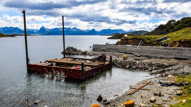 Obras marítimas de infraestructura en Puerto Navarino llevan 20% de avance