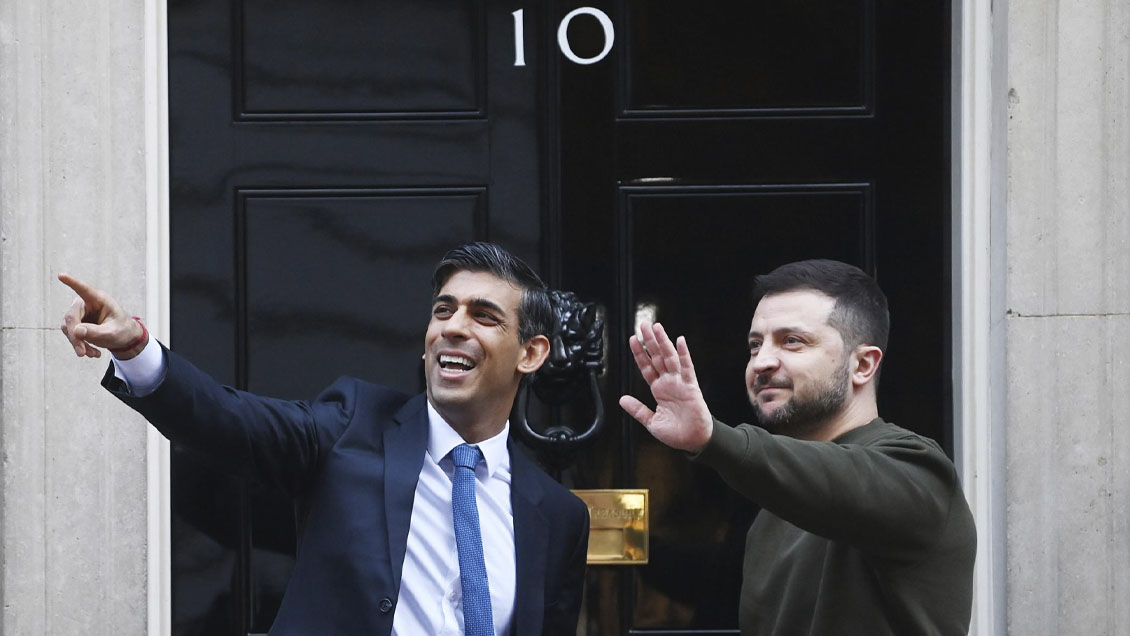 Zelenski viajó a Londres, se reunió con Sunak y pidió cazas al Parlamento