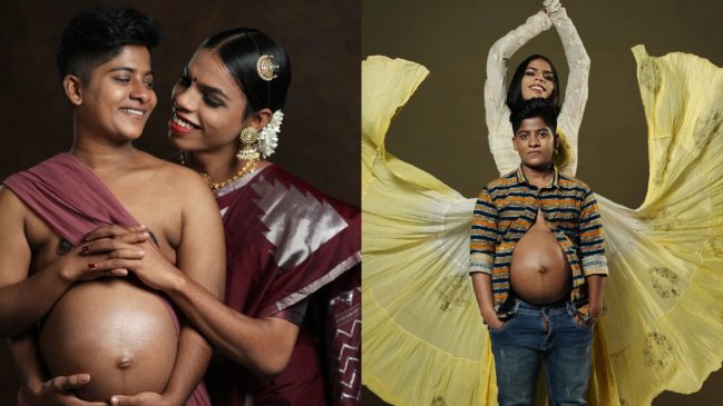  Pareja trans celebra histórico nacimiento de su bebé en la India  