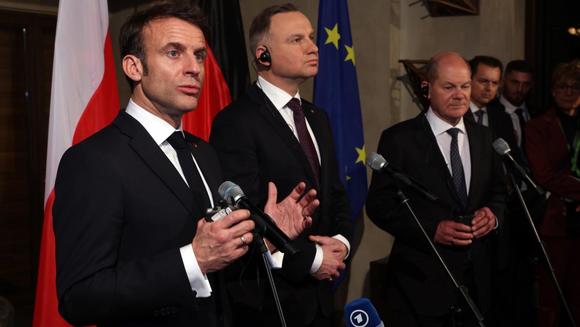 Macron dijo que quiere la derrota de Rusia, pero 