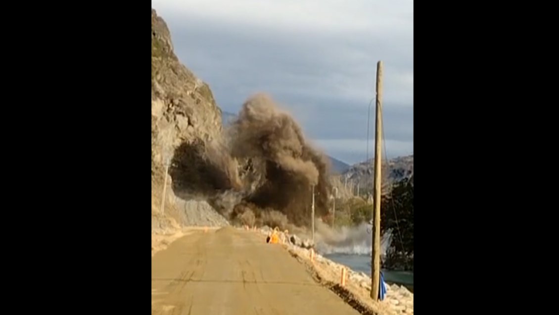 Tronadura de un cerro dejó sin luz por siete horas a Cochrane