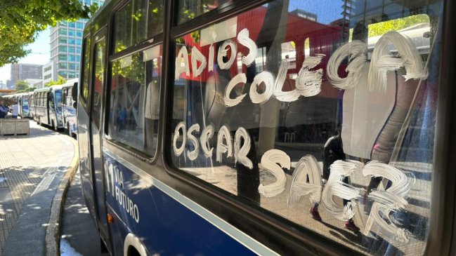 Choferes llegaron hasta Concepción para protestar tras asesinato de colega