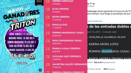 Critican a Tritón por repetir año a año los mismos ganadores de entradas a Lollapalooza