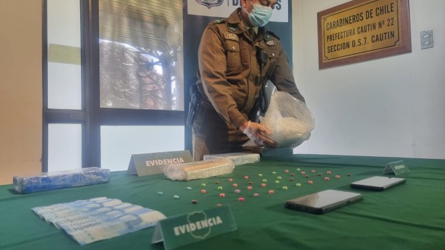 Carabineros detuvo a una persona acusada de trasladar droga de La Araucanía a Los Lagos