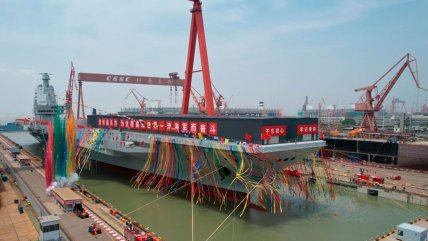  China continúa pruebas de su tercer portaaviones, que espera estrenar este año 