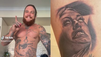   Se tatuó una desfavorable fotografía de su esposa, pero ella se vengó de la misma forma 