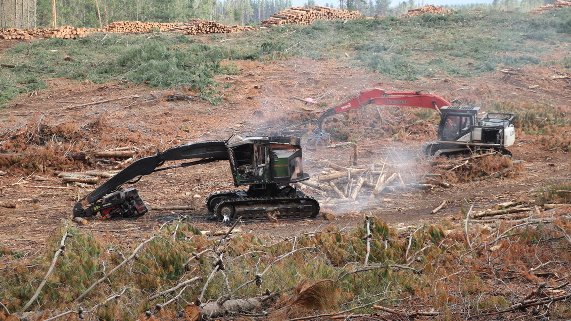 Atentado incendiario dejó una excavadora destruida en Traiguén