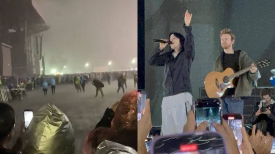 Billie Eilish canceló show en México por fuerte lluvia pero ofreció breve set acústico