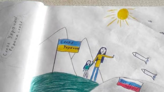   Inaudito: Bielorrusia condenó a padre de una niña que hizo un dibujo antibélico 