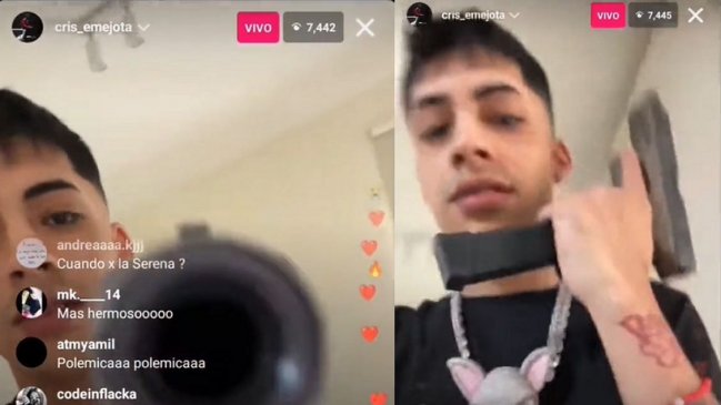 PDI incautó a Cris MJ una pistola de airsoft tras amenazas por Instagram