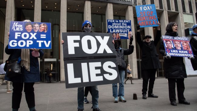   Fox News pagó 787 millones de dólares para evitar juicio por propagar las mentiras electorales de Trump 