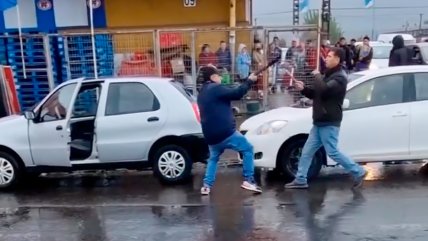   Temuco: Automovilistas se batieron a duelo con llave cruz y machete 