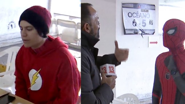 Vocal de mesa llegó disfrazado de Flash y se transformó en Spider-Man: 