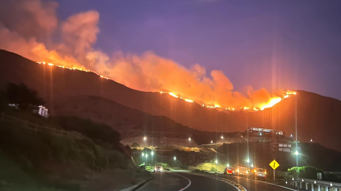 Incendio forestal en Zapallar-Papudo afecta a cerca de 400 hectáreas