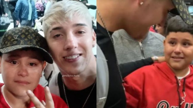 Niño lloró tras conocer a Pailita: El cantante le dio un inesperado regalo
