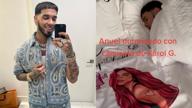 ¿Tóxico? Anuel AA se grabó en la cama con una imagen de Karol G