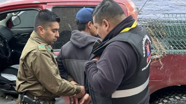 Graneros: Ladrón fue sorprendido cuando robaba rejas desde vía férrea