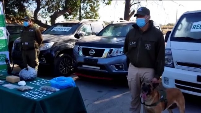 Carabineros desarticuló un banda acusada de narcotráfico en Canela