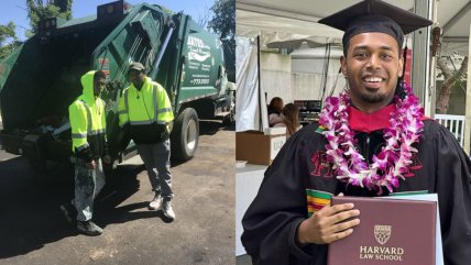   Joven que trabajaba como recolector de basura logró graduarse de Derecho en Harvard 