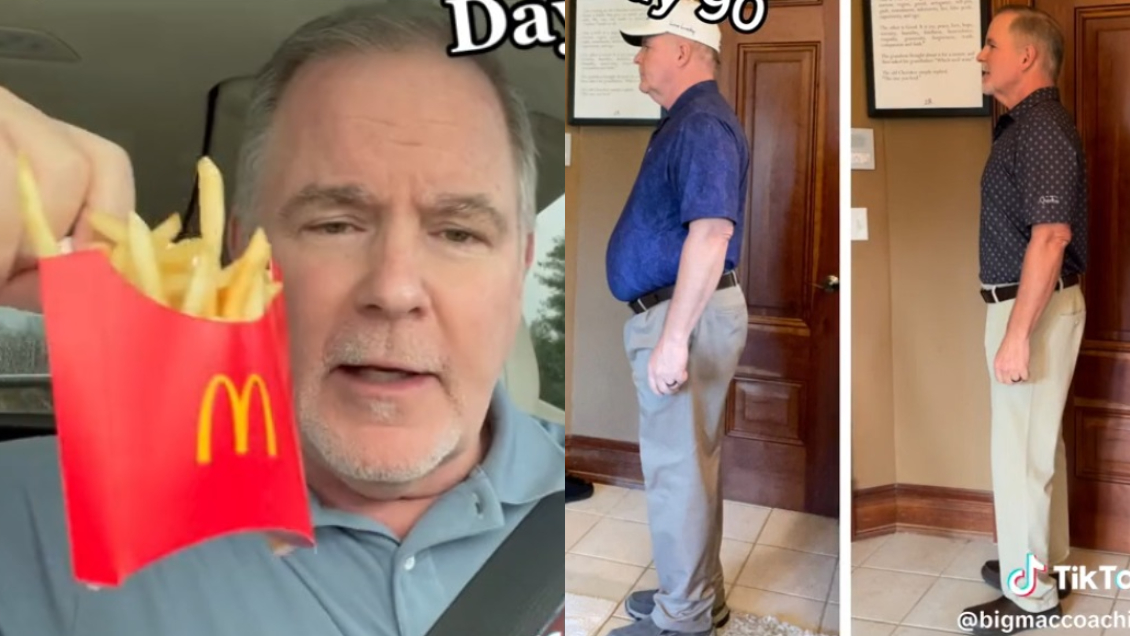 Hombre asegura haber perdido 27 kilos con dieta de sólo McDonald's: 