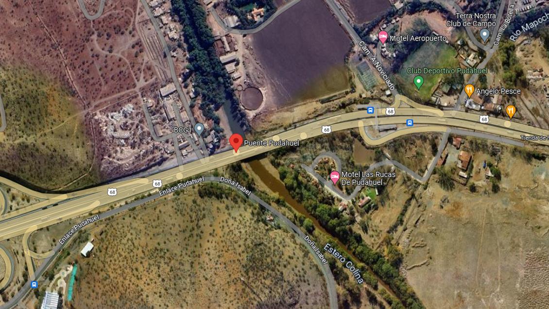 Ruta 68 tendrá sólo una pista hacia Valparaíso en el sector del Puente Pudahuel