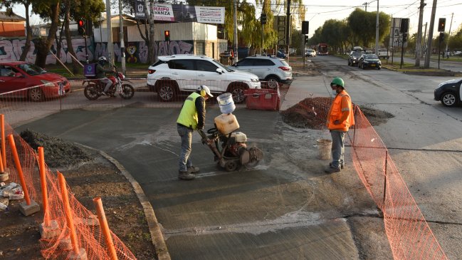 Maipú: por 9 meses se extenderán obras de pavimentación en Camino a Rinconada