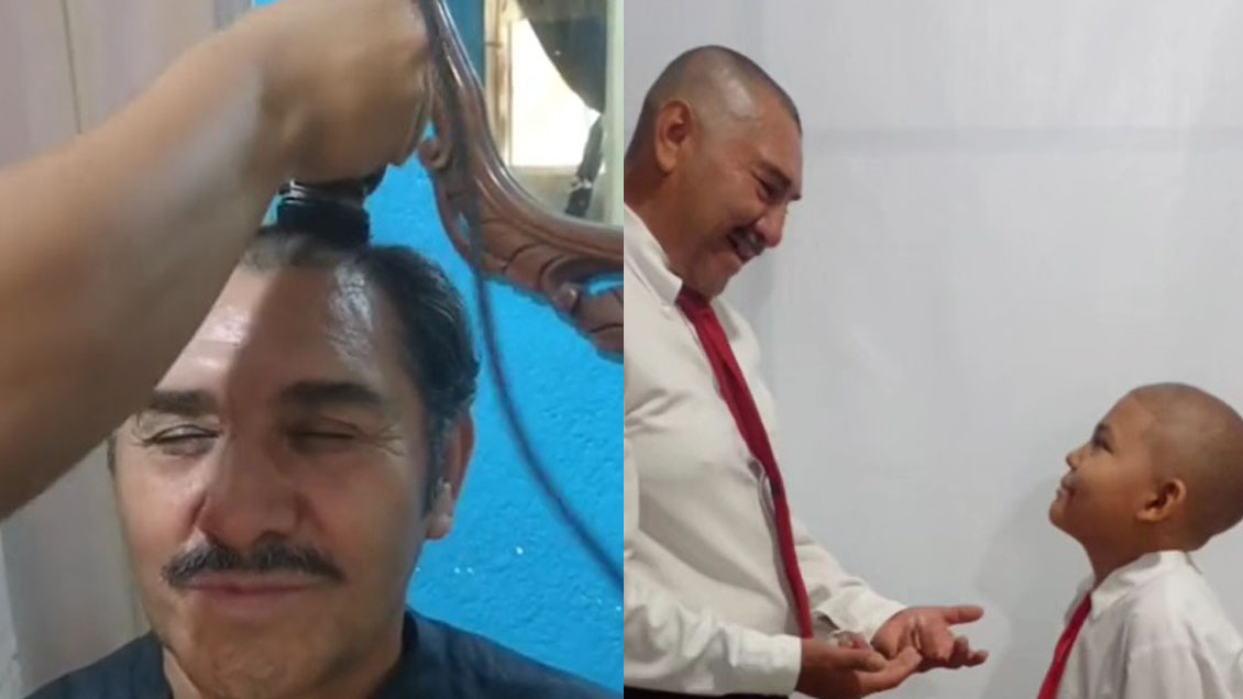 Profesor se rapó en apoyo de estudiante con cáncer: 
