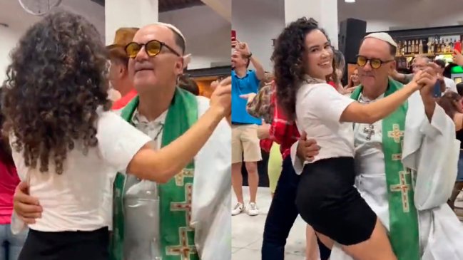 Supuesto sacerdote fue grabado bailando pegado con joven en Brasil