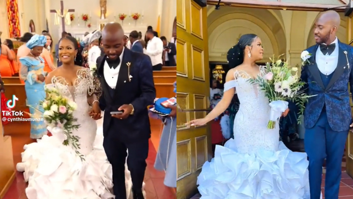 No se despegaba del celular: Critican actitud de novio tras salir recién casado de la iglesia