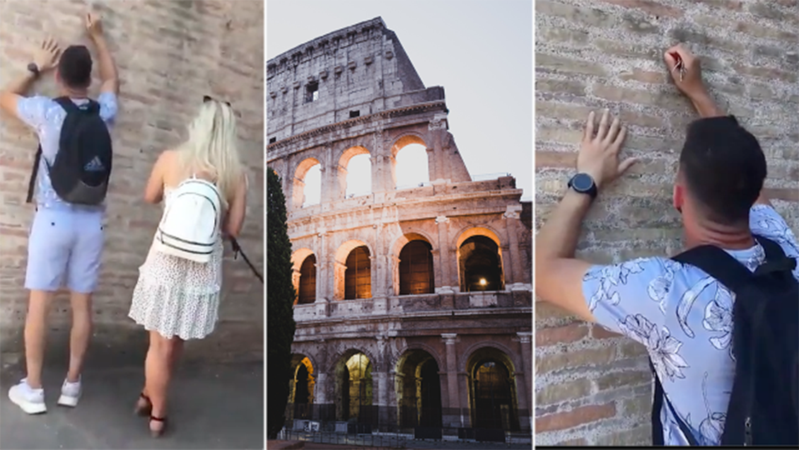 Gobierno italiano identificó al turista británico que talló su nombre en el Coliseo