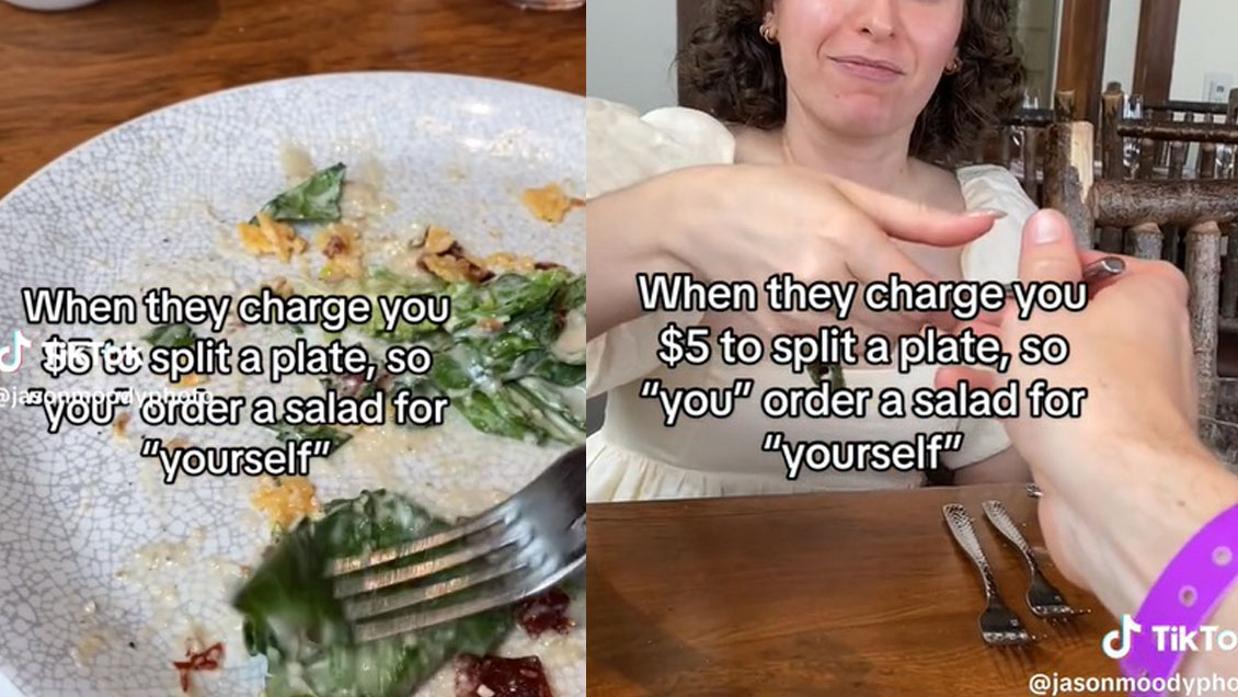 ¿Tacaño? Hombre pidió plato para compartir con su pareja y no pagar cobro extra