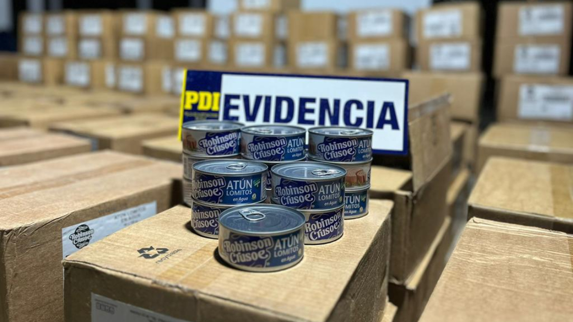 PDI recuperó más de 7.000 tarros de atún robados desde San Antonio