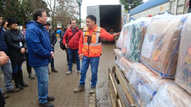 Municipalidad de Talca entregó más de 10 toneladas de ayuda a Licantén