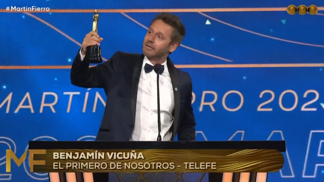 Benjamín Vicuña ganó un premio Martín Fierro como mejor actor