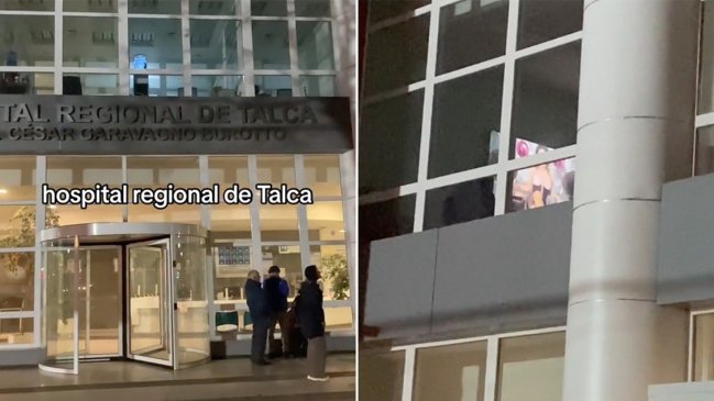 ¿Quién estaría viendo? Captan particular video en el Hospital de Talca