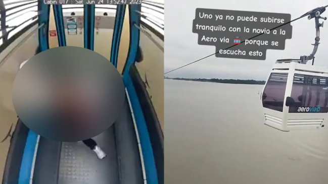 Sorprenden a pareja teniendo relaciones sexuales en teleférico de Ecuador