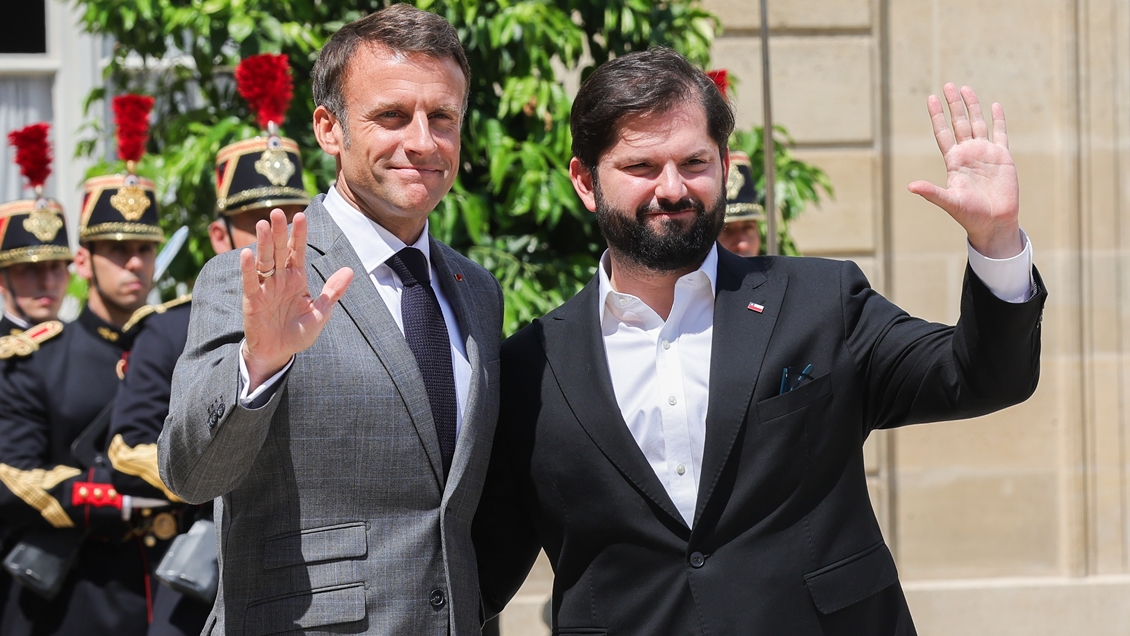 Macron agradeció a Boric su condena 