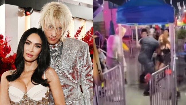 Megan Fox y Machine Gun Kelly fueron agredidos en un parque de diversiones