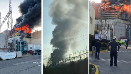   Incendio afectó a planta termoeléctrica de Colbún en Quillota 