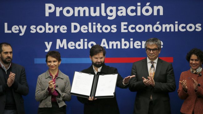 Presidente Boric promulgó la ley contra delitos 