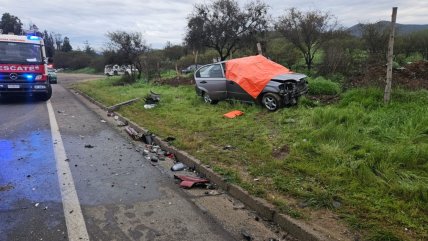   Una persona murió tras accidente en ruta de Villa Alemana 