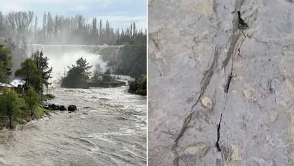   Salto del Laja: Preocupación por fisura en roca próxima a puestos comerciales 