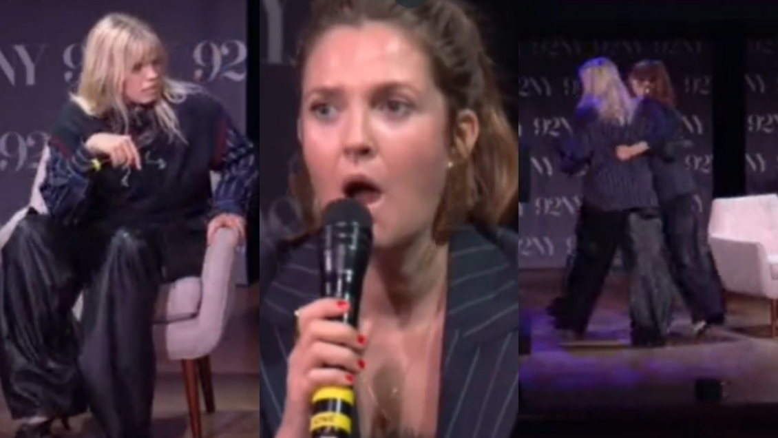 Drew Barrymore se aterrorizó al ser interrumpida por acosador durante acto público