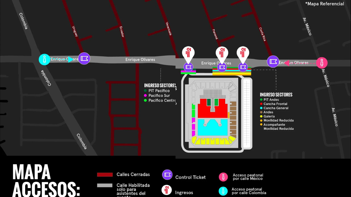 Cortes de tránsito Estadio Bicentenario La Florida Cortes de tránsito Estadio Bicentenario La Florida