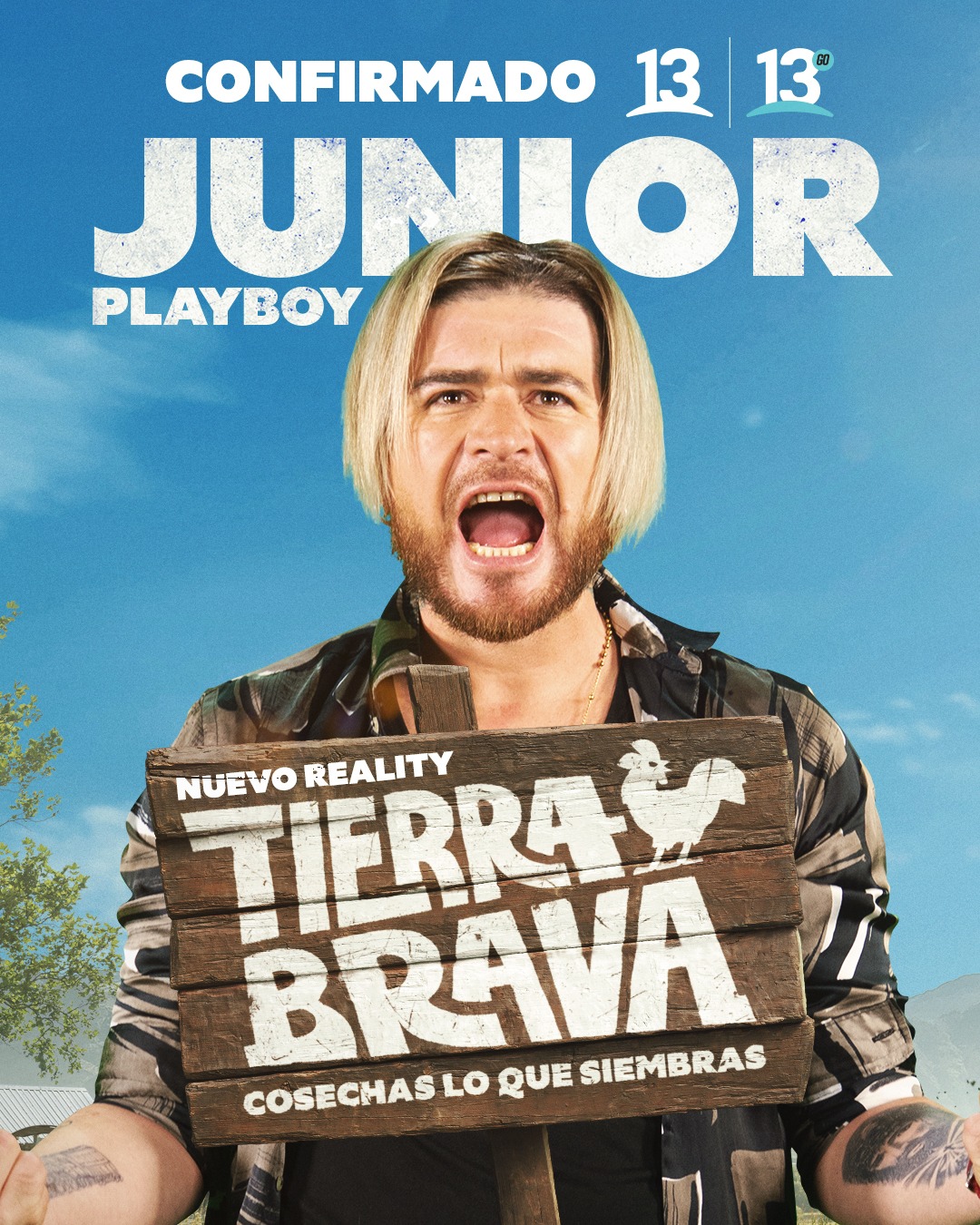 Afiche de Tierra Brava con Junior Playboy Afiche de Tierra Brava con Junior Playboy