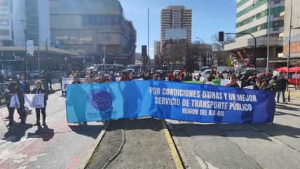   Micreros del Gran Concepción marcharon para denunciar 