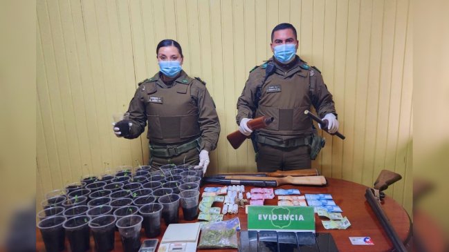 Tres detenidos por narcotráfico y armas en La Araucanía