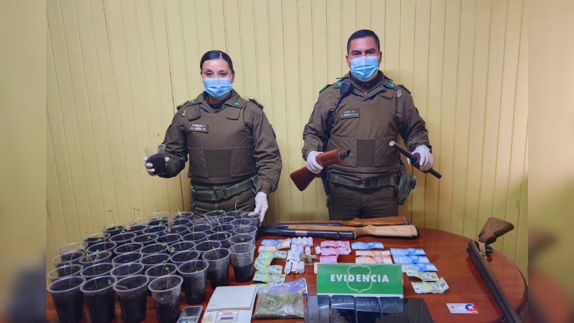 Tres detenidos por narcotráfico y armas en La Araucanía