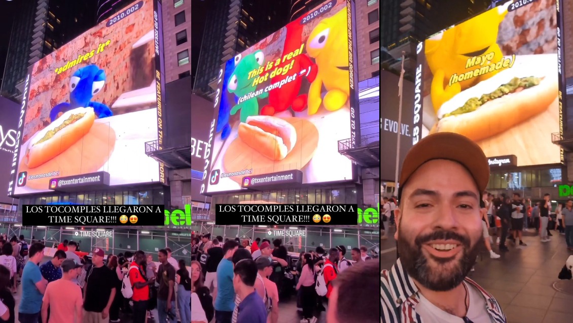 No solo Cony Capelli: los completos llegaron a Times Square